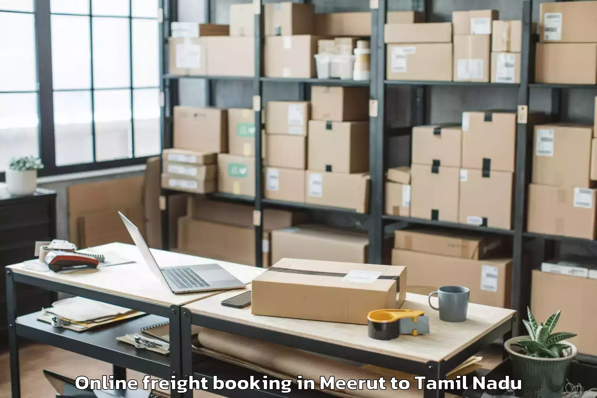 Expert Meerut to Konganapuram Online Freight Booking